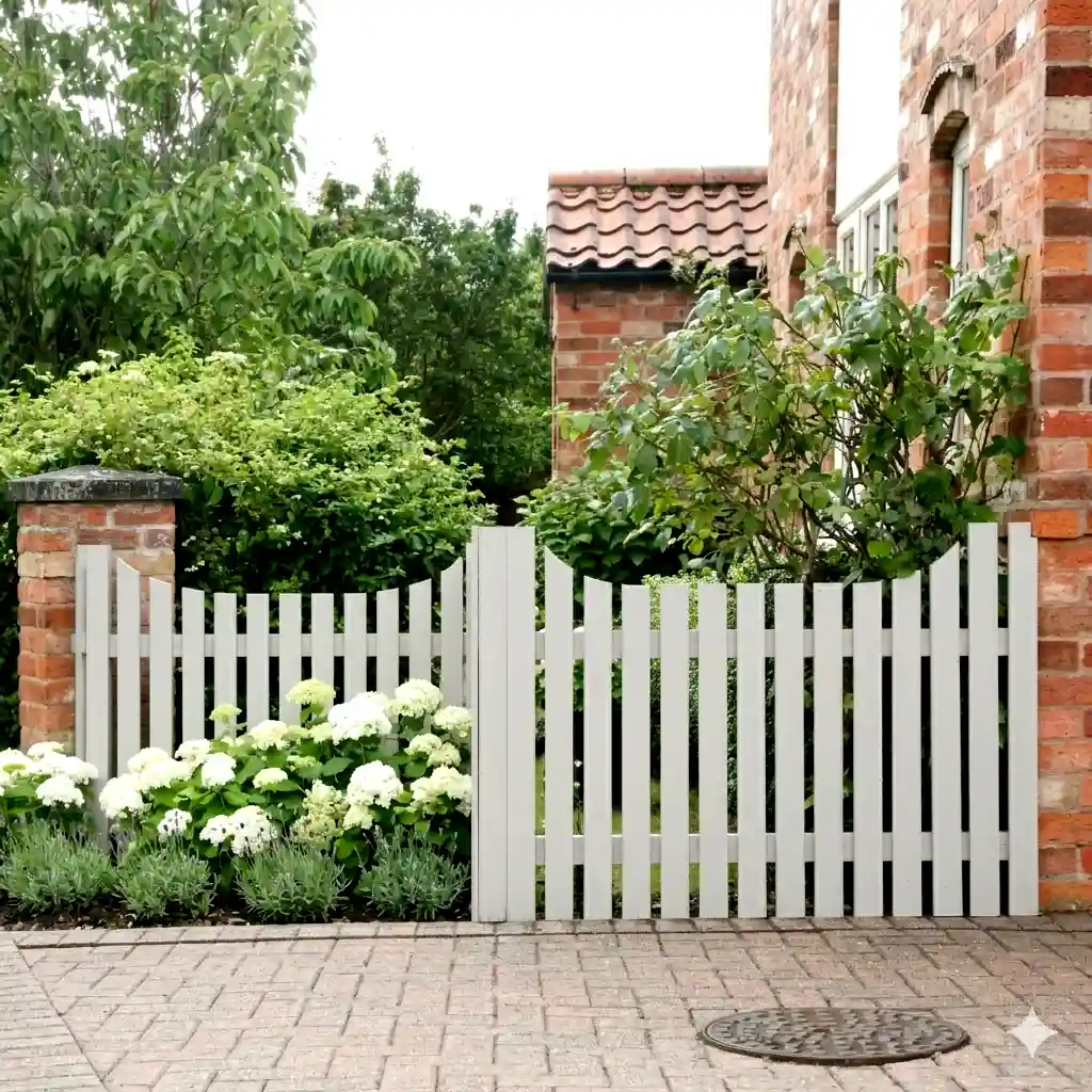 Modern garden fencing in Enfield with sleek wooden panel design enhancing outdoor space structure