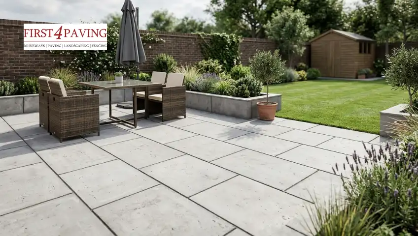 Concrete slab patio for affordable outdoor spaces