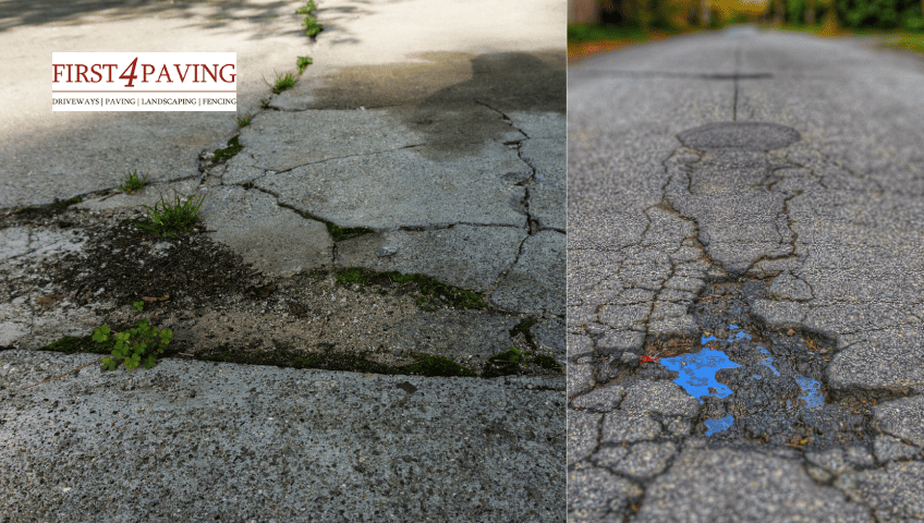 cracked driveways in Enfield