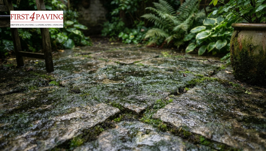 Causes Green Algae on Patio Slabs