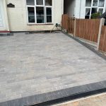 block paving driveway side view