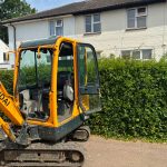 hyundai mini digger driveway excavation enfield